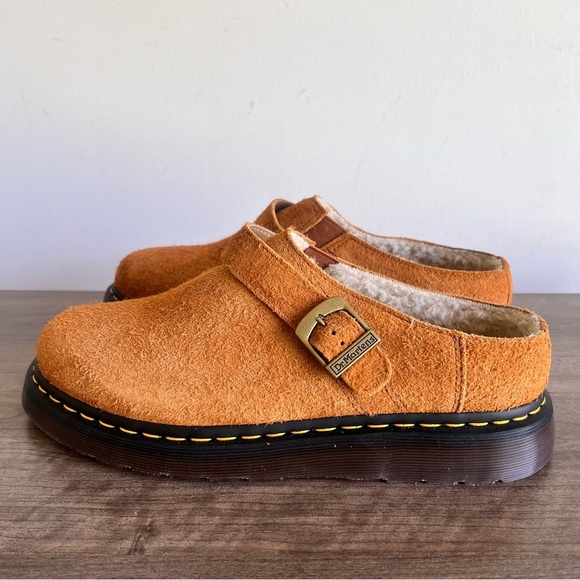 Dr. Martens NEW Unisex ISHAM Faux Shearling Lined Suede Mule Size 11 / 12 #B1904 - Picture 5 of 11